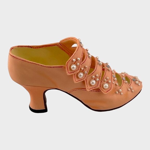 Vintage Just the Right Shoe Promenade Peach Pearls Raine-Willitts Designs - Picture 5 of 11